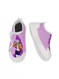 Exclusive Recommendation Colorful Anime Kpop Theme Kids Canvas Shoes, Cartoon Character Pattern + Easy Wear Design, Perfect for Parties & Fans, Casual Trainers