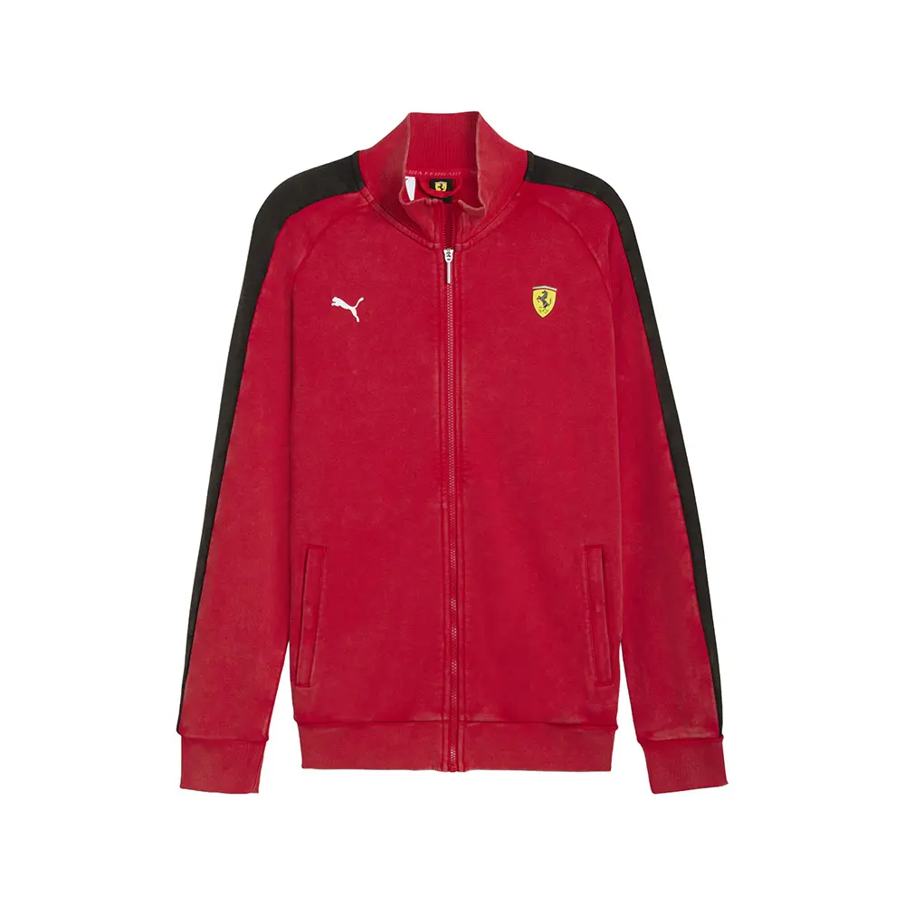 PUMA Mens Scuderia Ferrari T7 Jacket Athletic Outerwear Casual - Red