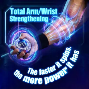 Gyro Ball Auto-Start| Ultimate Portable Wrist & Forearm Trainer for Athletes, Office Workers & Fitness Lovers – Build Grip Strength, Relieve Pain & Tone Muscles Anywhere at Home, Gym or Office