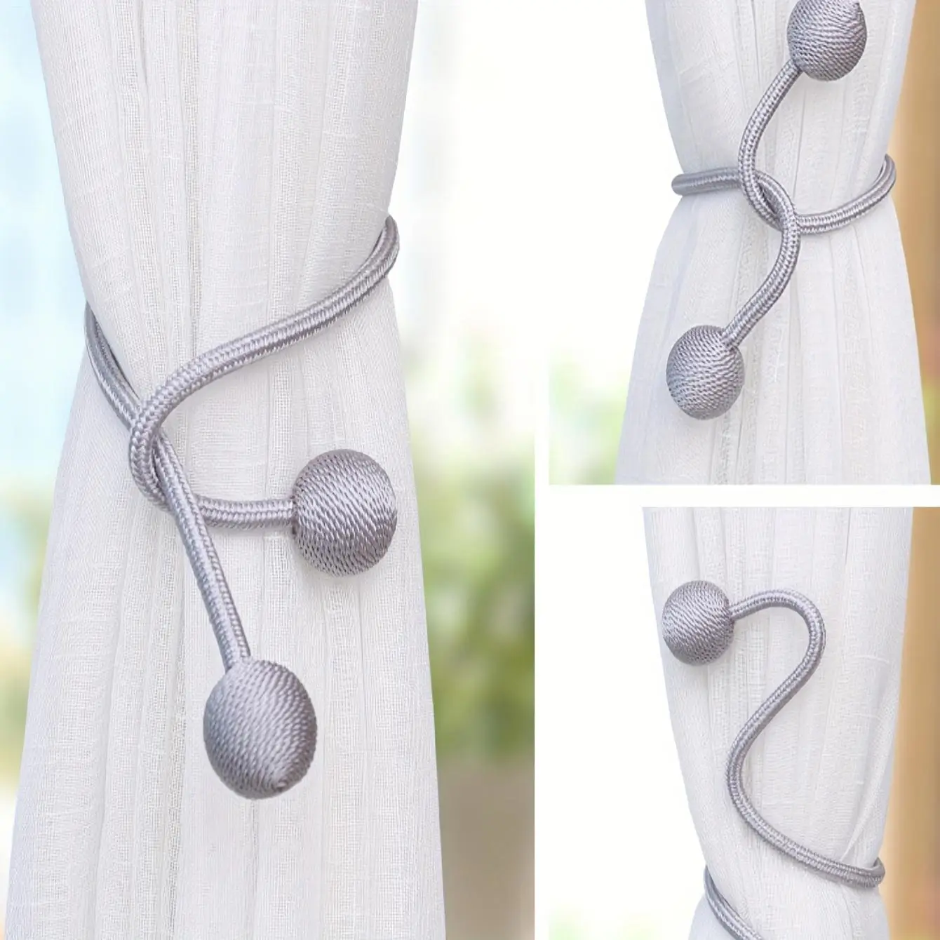 1-Pack Flat Weave Curtain Tie - Modern Versatile Curtain Cord, Ribbon Hanging Decor, Ideal for Home Decor Gifting