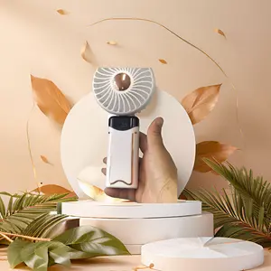USB Handheld Fan Foldable Mini Portable Desktop Travel Fan with Digital Display Rechargeable Small Fan