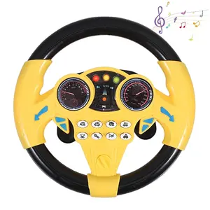 Steering Wheel Toy Car with Suction Base, Music Effect, Portable Simulated Driving, Interactive Fun, No Battery Included