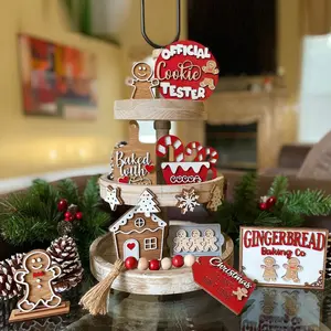 Christmas Tiered Tray Ornaments Snowflake Christmas Tree Decorations