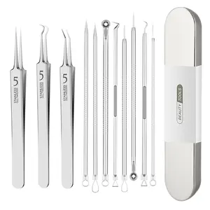 Blackhead Remover Kit – 11PCS Pimple Popper Tools with Stainless Steel Acne Extractors & Metal Case