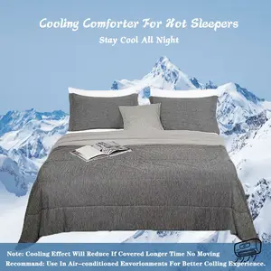 1 Piece Cooling Comforter, Lightweight & Breathable, Instant Cooling Air Conditioned Quilt for Hot Sleepers, Perfect for Summer Bedroom Use, Ideal Gift