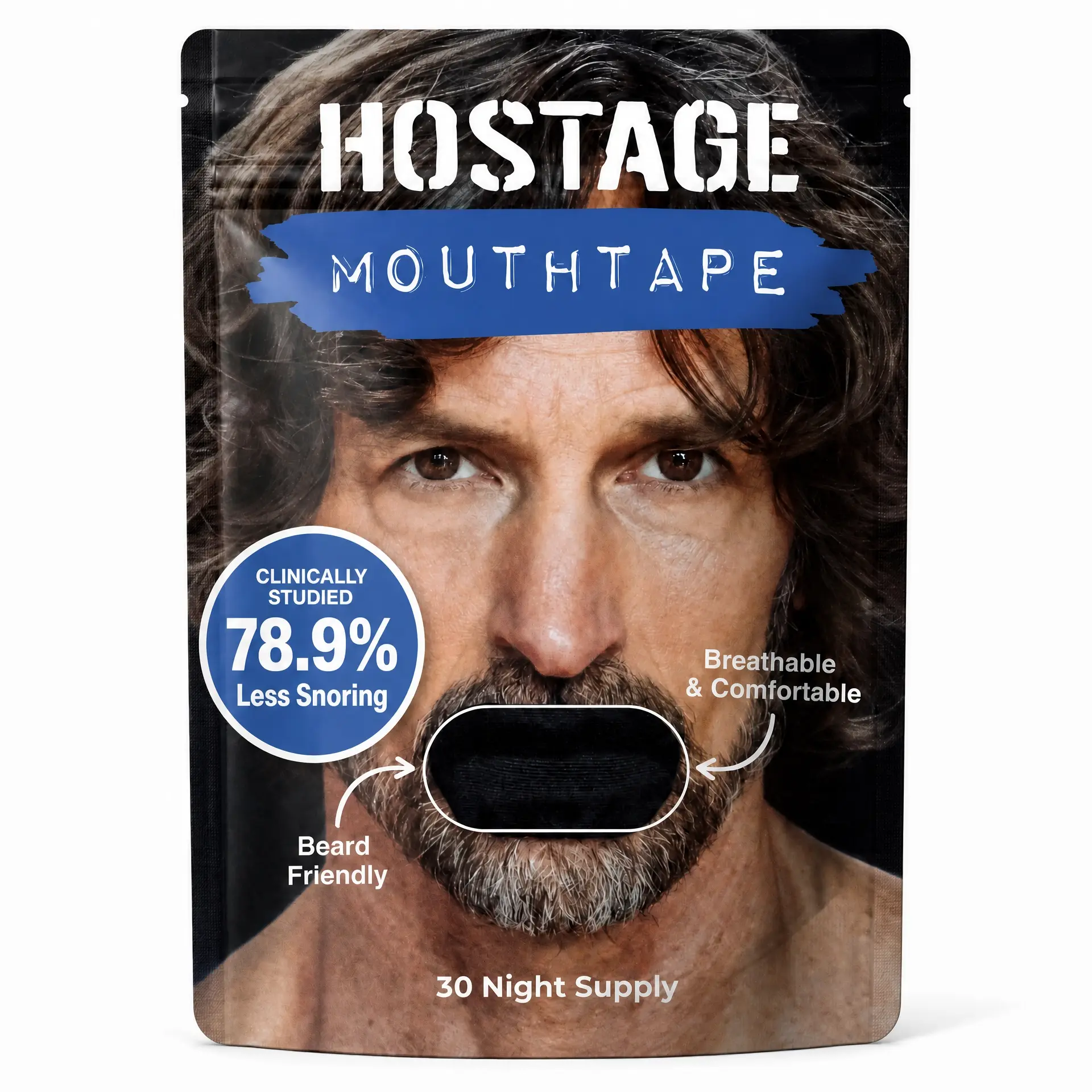 Hostage Mouth Tape 30-Day Try - The world's Strongest, Most Comfortable Mouthtape. Mouth Tape For Snoring, Healthcare