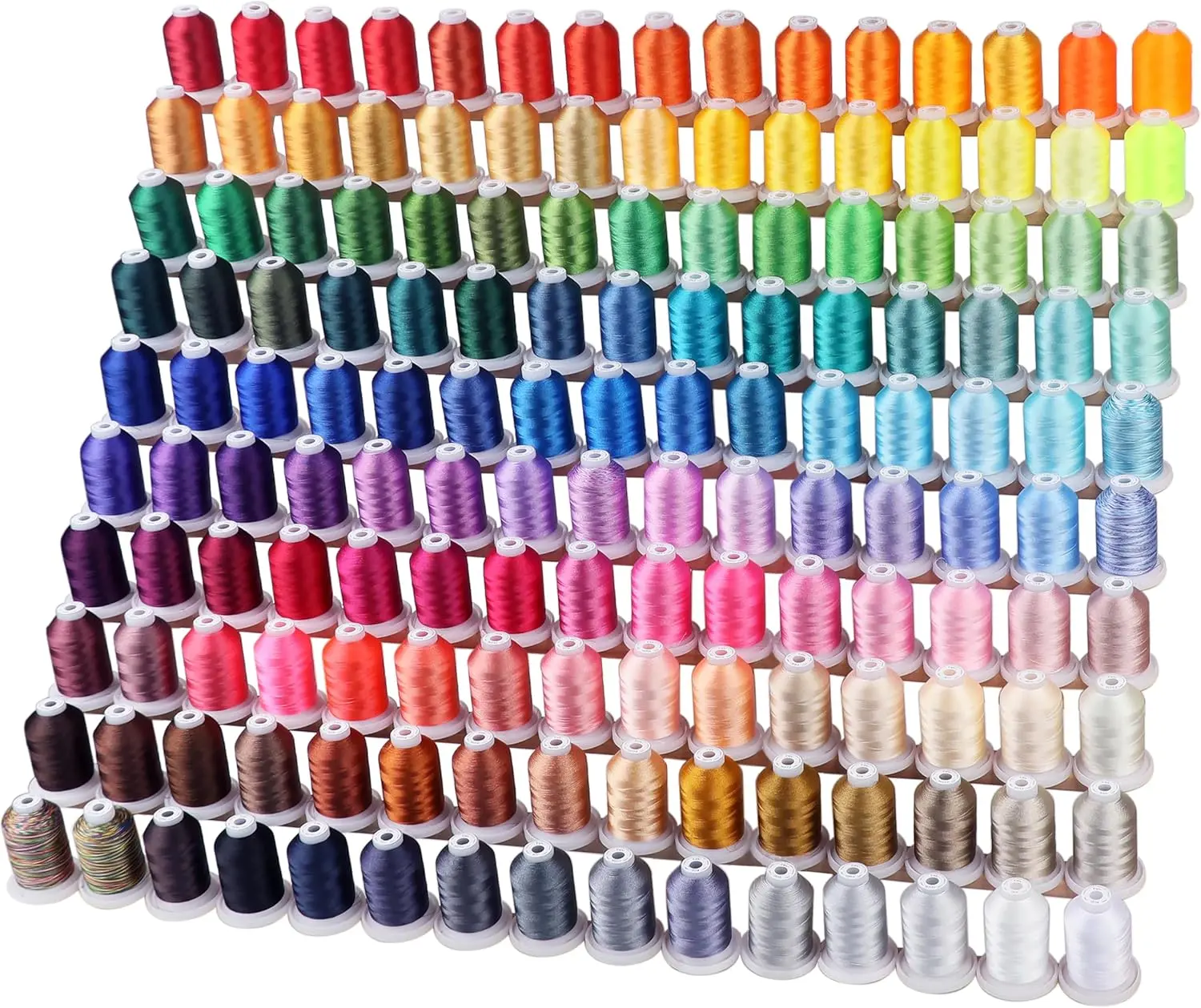 New brothread Embroidery Machine Thread Mega Kit Compatible with Brother & Janome Polyester Embroidery Thread 40WT 1000M/1100YD Each Spool for Home-Used & Commercial Embroidery Machines Color Conversion, summerwins