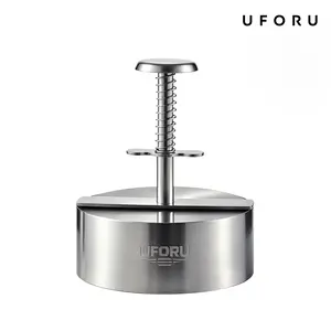 UFORU Burger Patty Maker Press, 304 Stainless Steel Hamburger Mold with Spring Handle, Easy Press Meat Patty Tool for Uniform Burgers, Sliders, BBQ, Meal Prep and Home Cooking#SummerWins#dealsforyou