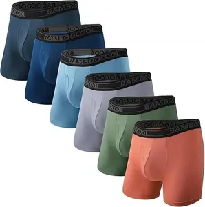 BAMBOO COOL Breathable Men's Underwear Modern Multipack Comfortsoft Moisture-Wicking Boxer Briefs christmas gifts for men 6 Pack
