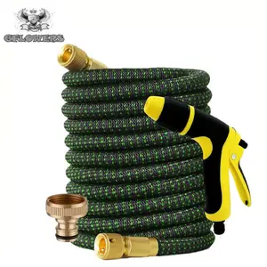 New flexible and expandable irrigation pipe, magic retractable garden hose with spray gun, high-pressure, car cleaning tool, plant water supply system with adjustable control valve switch, sprinkler head, gardening and lawn supplies | Brand GFLOWERS