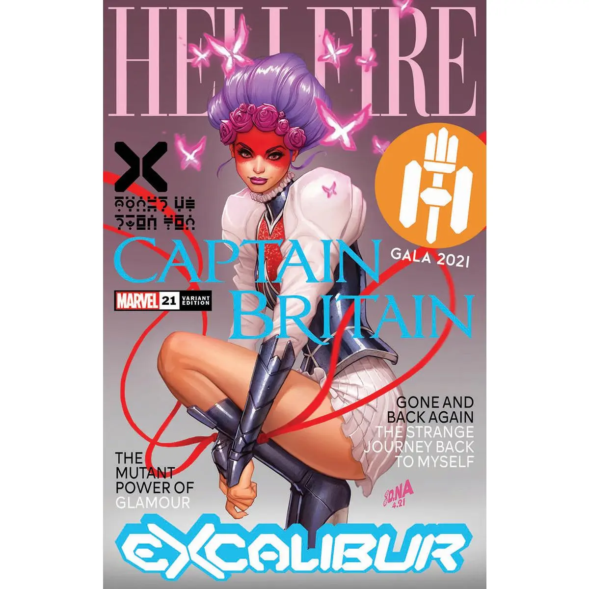 Excalibur #21 Comic Book - Unknown Comics David Nakayama Exclusive Var, Captain Britain, Hellfire Club, 32pg Story Arc, Exclusive Var Pull, Gala Art Variant (06/09/2021)