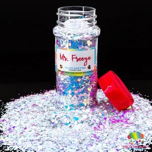 The Glitter Guy Mr. Freeze Chunky Nail Art Decoration, Ideal for Glitter Nails
