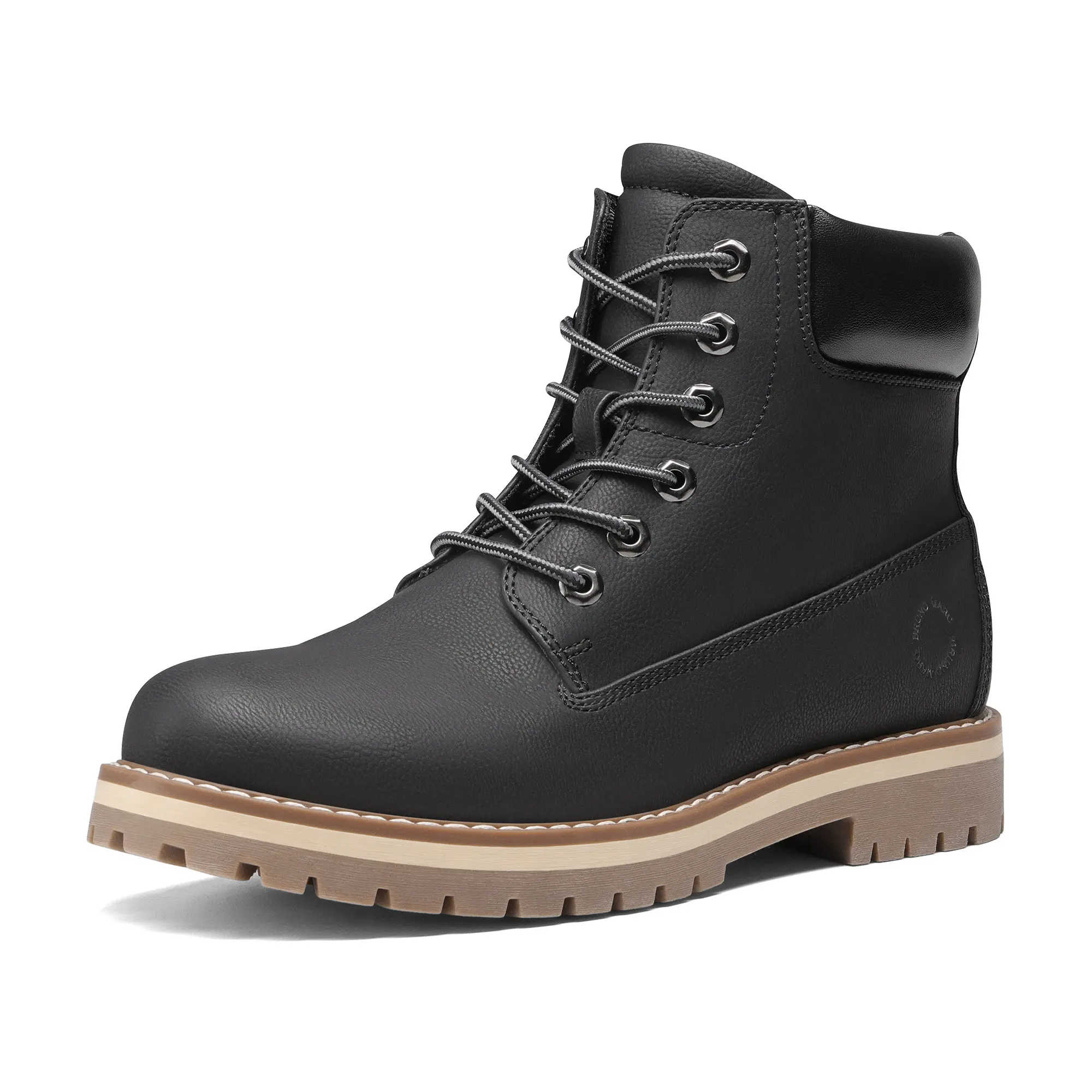 BRUNO MARC Men's Classic Lace-Up Cuban Heel Boots with a Comfortable, Splash-Resistant & Slip-Resistant Outsole for Walking