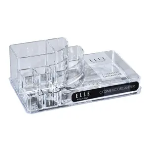 Acrylic Cosmetic Organizer – Clear Makeup & Skincare Storage, Holder for Brushes & Beauty Supplies