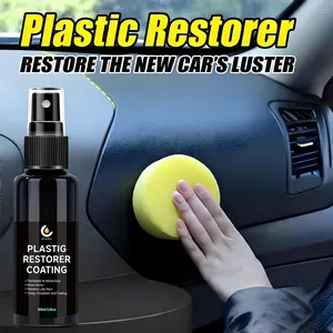 Plastic Leather Renovator for Upholstery & Dashboard, Interior Car Seats & Trim Restoration Coating, Easy to Apply Plastic Leather Rejuvenation, Interior Car Detailing