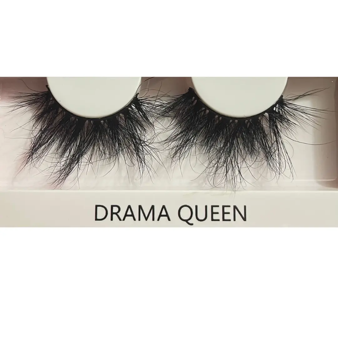 Drama Queen Mink Eyelashes - Super Fluffy 25MM Lashes, Lightweight and Comfortable