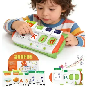 Talking Flash Cards for CVC Word,ABC Learning Toys for Kids Ages 3-6,  Math Games for Kids 4-7 Preschool Kindergarten Gifts for Boys & Girls Autism Sensory Speech Therapy Toys