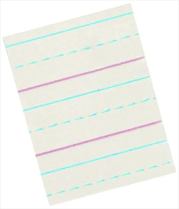 School Smart 085338 Lined Newsprint Paper - 10.5x8 in, Grade 2-3, White Office Stationery for School Supplies, Lined Paper