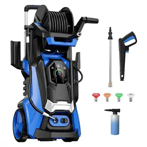 Electric Pressure Washer, 4500 PSI 2.2 GPM Power Washer with 4 Interchangeable Nozzles and with Adj-15-Level Touch Screen Effortlessly Car Water Washer for car, home, driveway, yard, outdoor, gutter, pool, brick Cleaning