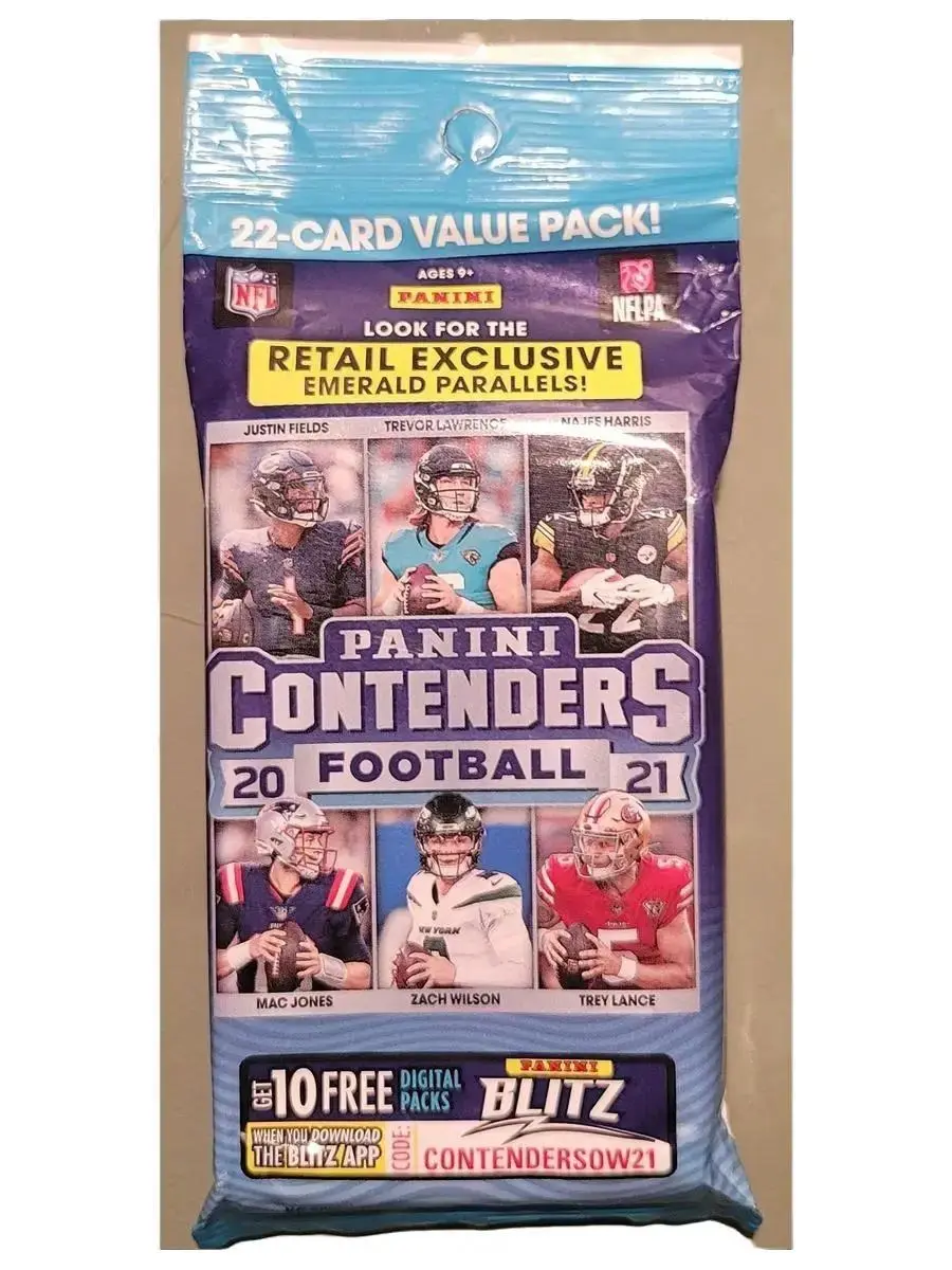 2021 Panini Contenders Football Jumbo Value Pack (Emerald Parallels!)