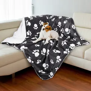 Kritter Planet Waterproof Blanket for Dogs,  Washable Furniture Protector, Reversible Sherpa Fleece Couch Cover for Small Medium Large Pets