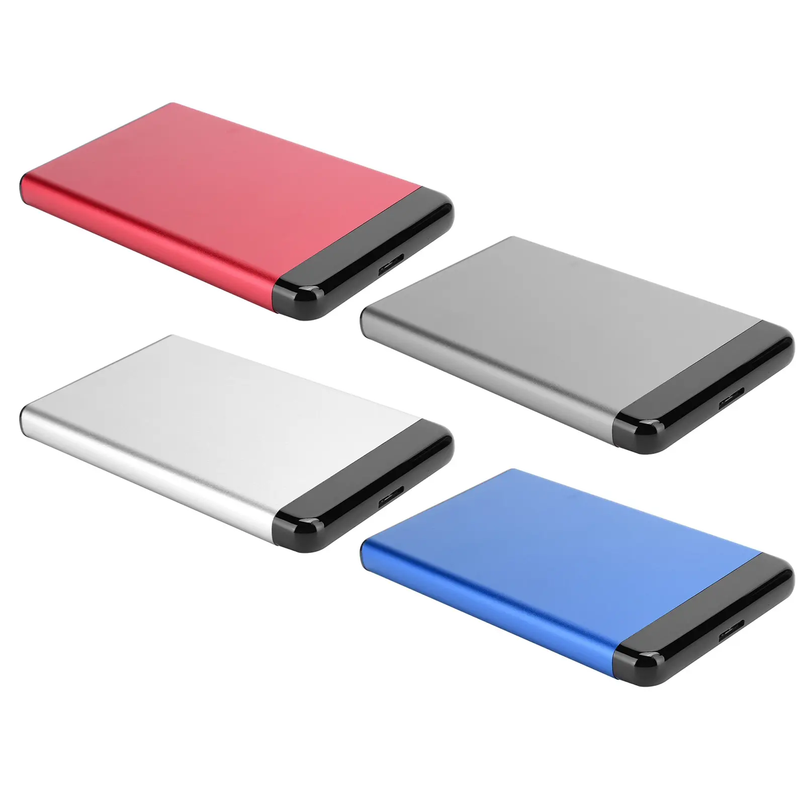 2.5 inch Aluminum Alloy Mobile Hard Disk Enclosure for Computers, USB 3.0 High-Speed Transmission, Plug-and-Play, Firm Back Cover Buckle, Supports 8TB SSD (Not Included), Compatible with Windows 98se-10 or Higher, 1 x Enclosure & 1 x Data Cable