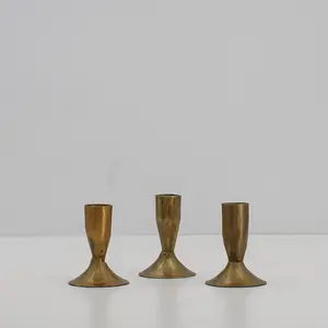 3.5" Iron Candleholders in Antique Brass