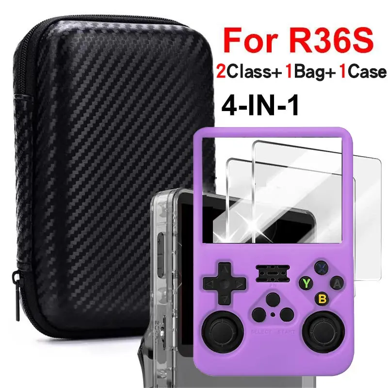 Eva Hard Case for R36s Handheld Game Console, Portable Durable Lightweight Protective Cover, Compatible with Silicone Sleeve and Screen Protector Accessories, Protection