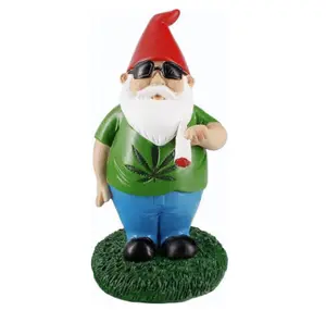 Smoking Gnome,Garden Gnome Statue - Funny Garden Gnomes Outdoor Decorations for Yard and Lawn Ornament, Naughty Gnomes for Home Decor