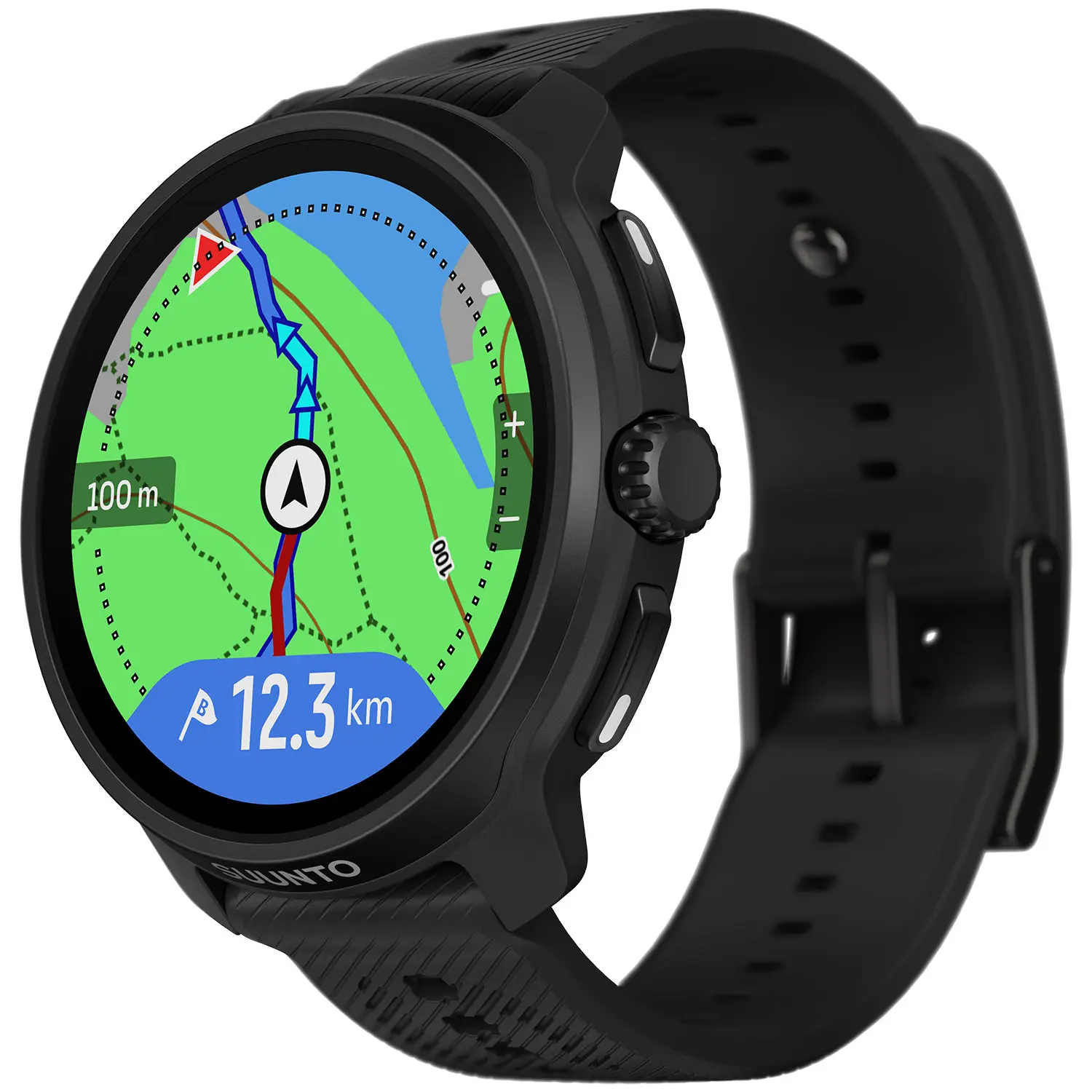 Suunto Race 2 GPS Sports Watch with AMOLED Touchscreen, Heart Rate and Fitness Tracker - All Black
