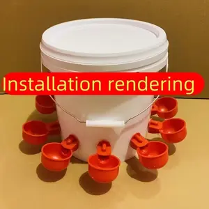 36pcs Automatic Chicken Waterer, Premium PP Self-Stop Feeder Dispenser, Durable and Easy to Install for Poultry, Ducks and Birds Tools
