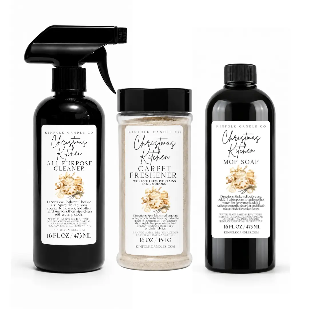 Cozy Winter Home Cleaning Mega Bundle – Luxury Mop Soap, Carpet Freshener & All Purpose Spray