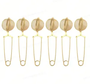 Snap Tea Ball Infuser with Handle; Premium Stainless Steel Fine Mesh Screen Tea Strainer Filters  Sieve Infusion Steeper Maker for Loose Leaf Tea Herbs, 2 Pieces, Golden