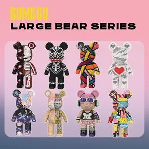 【BOMBGO】Bear Building Block,Size-Large,5500 pcs,Bear Toys,Birthday Gift,Christmas Gift,Educational Building Blocks,Trend Decoration,Cool Gifts,Brick,Family Bonding BlackFriday Christmas