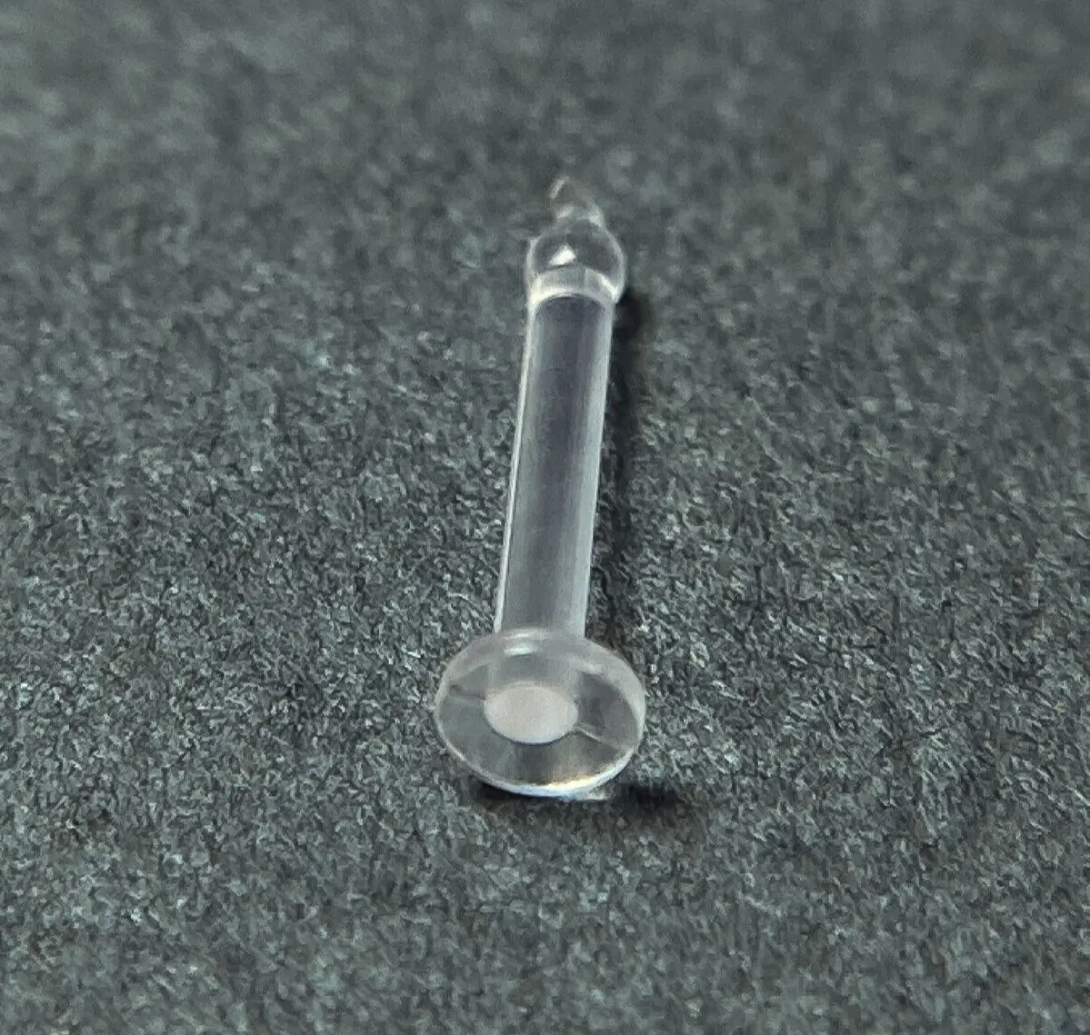 Nose Ring Bio Flex Flat Top Clear Retainer 18g or 20g Stud/Bone Body Jewelry