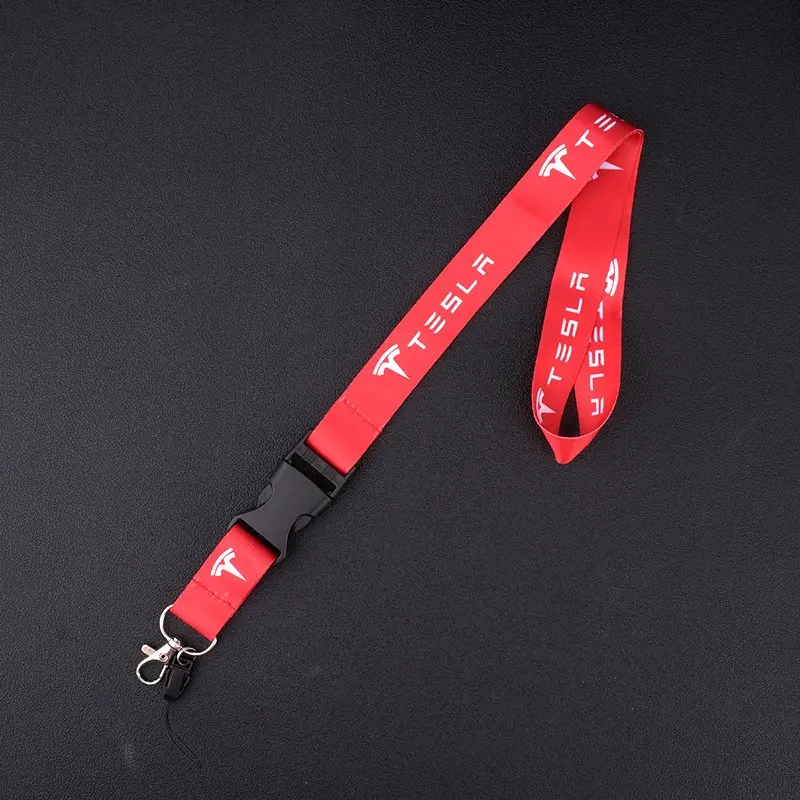 Nylon Lanyard with Printed Emblem Design, Available in ///blue Colors, Ideal for Tesla Model 3/x/y Cars & Motorcycles, Personalized Lanyard