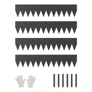 VEVOR Steel Landscape Edging, 5 Packs 39x 3 in Rust - Resistant Metal Landscape Edging, Bendable Garden Edging Border, Heavy Duty Lawn Edging, Easy - to - Install, Flower Bed Yard Pathway Divider Dark GrayVEVOR Super Brand Day