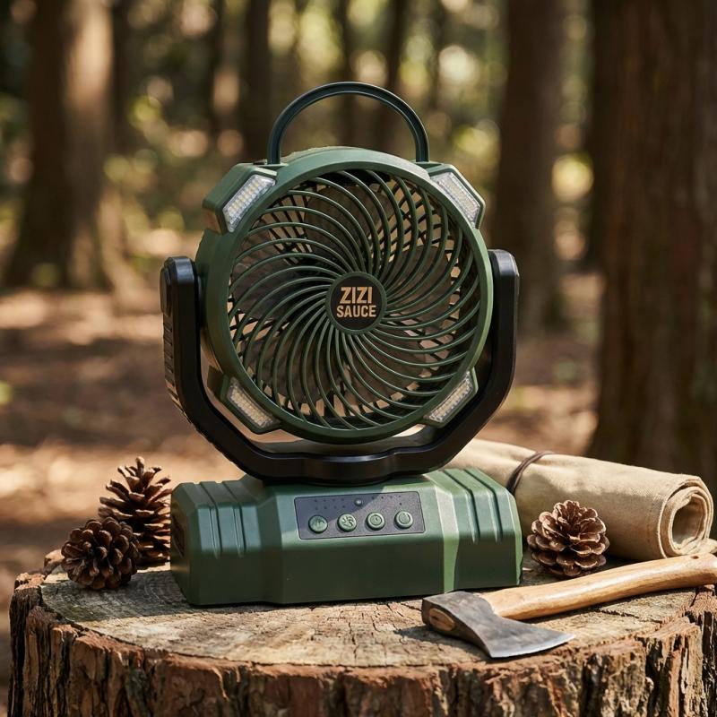 led camping fan Rechargeable Camping LED Work Light  battery powered fan battery fan 8.7-Inch Camping Fan for Outdoort, 10000mAh(58Hrs) Battery Operated Fan for Camping, Auto Oscillation Timing Fans with Remote/Light ,Outdoor Rechargeable Fan with Hook