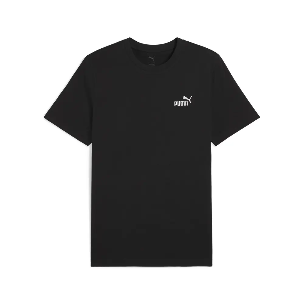 PUMA Mens Essentials Small No. 1 Logo Crew Neck Short Sleeve Casual Tops Casual - Black