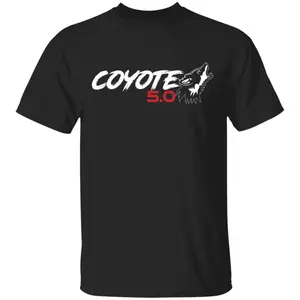 Coyote 5.0 GT Short Sleeve Unisex Cotton T-Shirt – Car Fan Graphic Tee for Men & Women, All-Season Casual Top