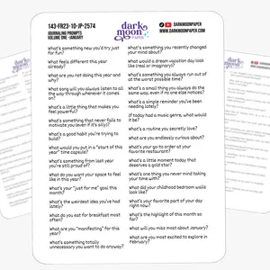 Daily Journal Prompt Stickers – 12 Month Journal Bundle (Volume 1)