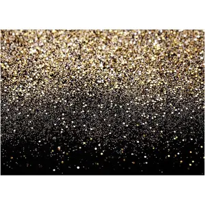 Black and Gold Backdrop Golden Glitter Backdrop for Photography Wedding Birthday Baby Shower Party Photo Studio 7x5FT 11176