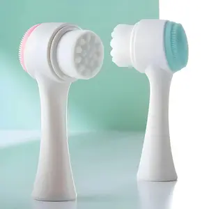 Double-sided Manual Facial Cleansing Brush, Face Wash Scrubber, Facial Cleansing Instrument, Face Cleaning & Massaging Tool with Comfortable Grip, Facial Beauty Massagers, Facial Care Tools