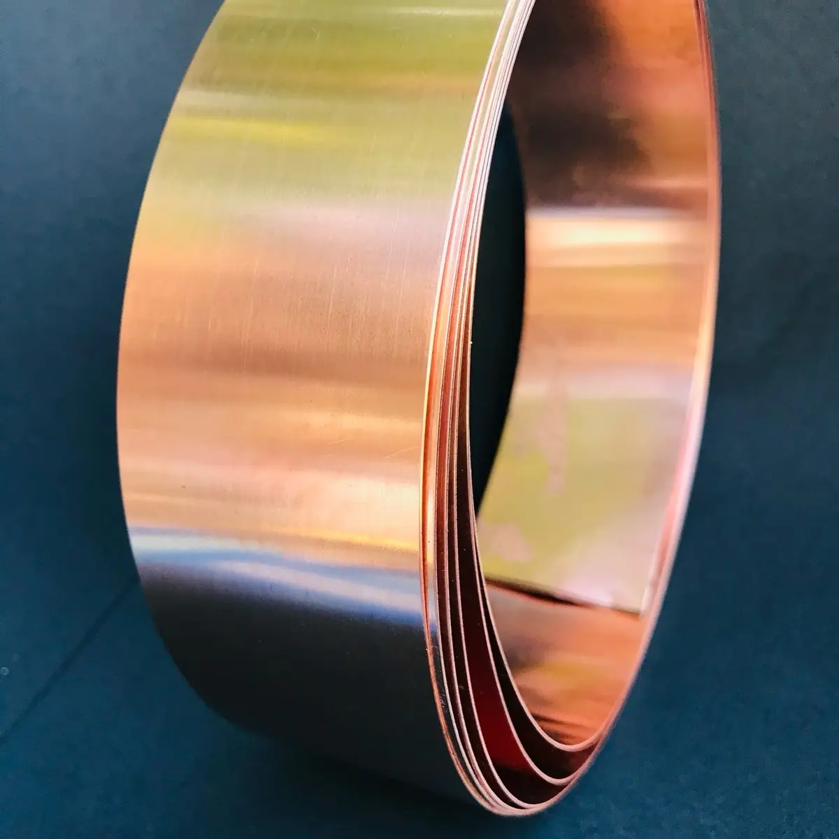 Copper strip roll, 7in x 10ft, 16 oz-24 gauge
