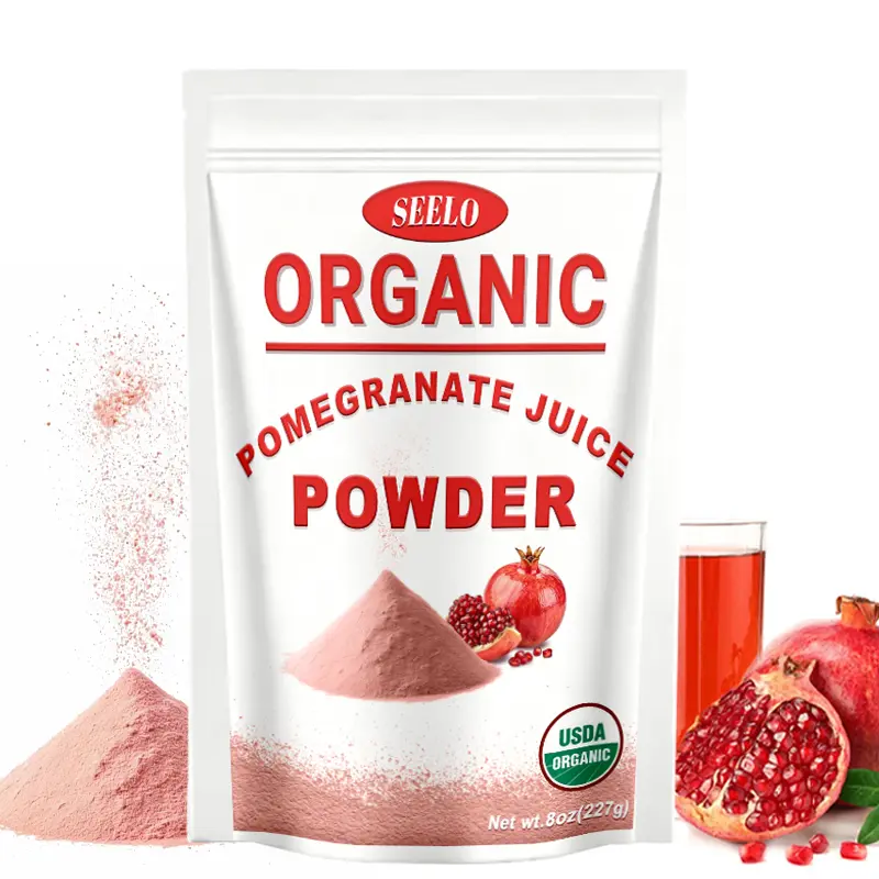 Organic Pomegranate Juice Powder Fruit Powder | Freeze Dried & Cold Pressed | No Sugar & Additives | Great Flavor for Drinks, Smoothie, & Beverages 227g(8oz)