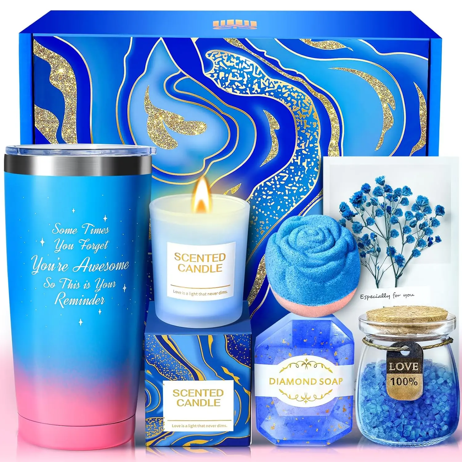 Valentines Day Gifts, Birthday Gift for Women Spa Baskets Set, Valentines Day Gifts for Him, Her, Wife, Girlfriend, Sister, Mom, Couples, Grandma, Bestie, Boyfriend, Coworkers Holiday Anniversary