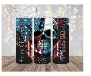We The People Stainless Steel Tumbler with Straw