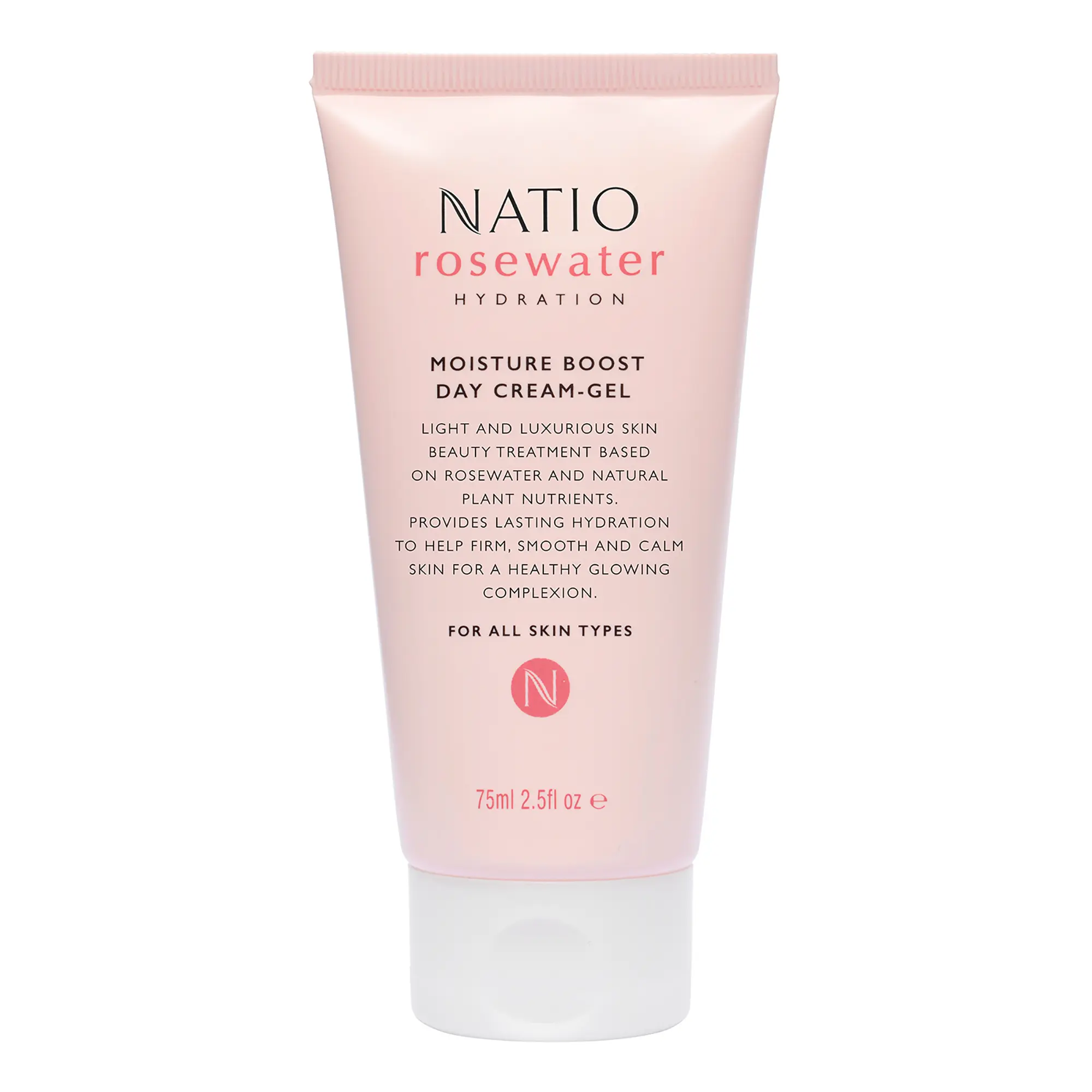 Rosewater Moisture Boost Day Cream-Gel by Natio for Women - 2.5 oz Cream