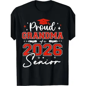 Proud Grandma 2026 Senior Graduate Tee - Class of 2026 Gift