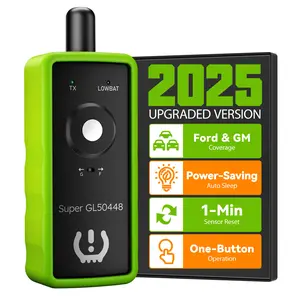 [Ford & GM 2-in-1] VXDAS Super GL50448 TPMS Relearn Tool, Tire Sensor Reset Tool for Ford, Chevy, GMC, Buick, Lincoln, Mazda (2006-2022 Green Edition)